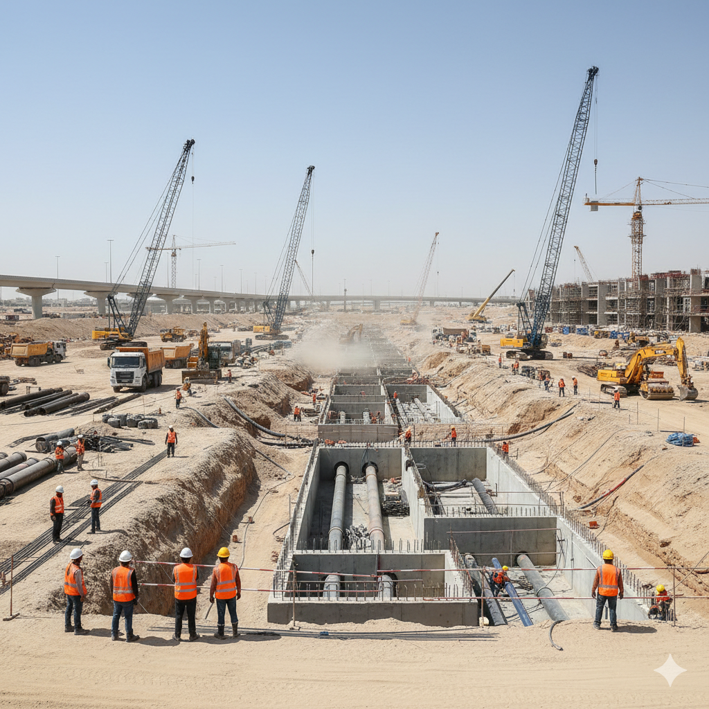 infrastructure construction kuwait. MARIYAM BARJEES TRADING HOME PAGE png